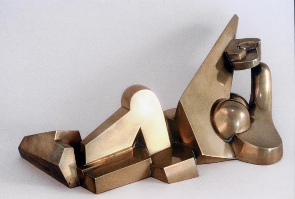 Reclining Nude, Polished bronze