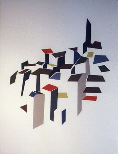 Hilltown 5, Acrylic on paper