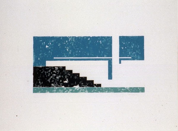 Steps, Acrylic on paper