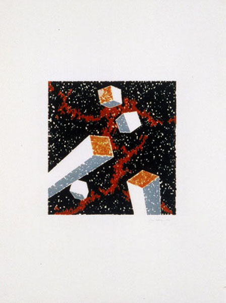 Earthquake 2, Acrylic on paper