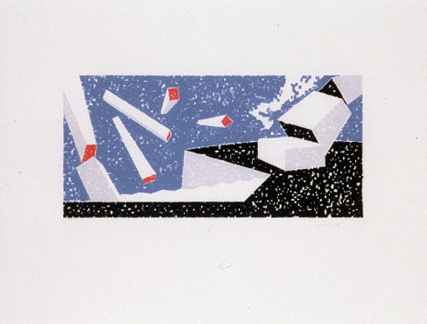 Earthquake 3, Acrylic on paper