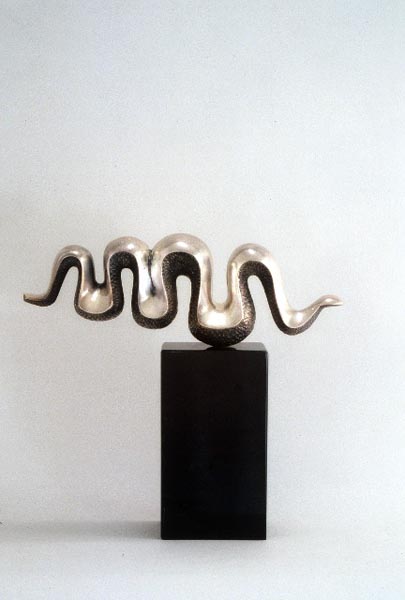 Snake, Silver plated bronze